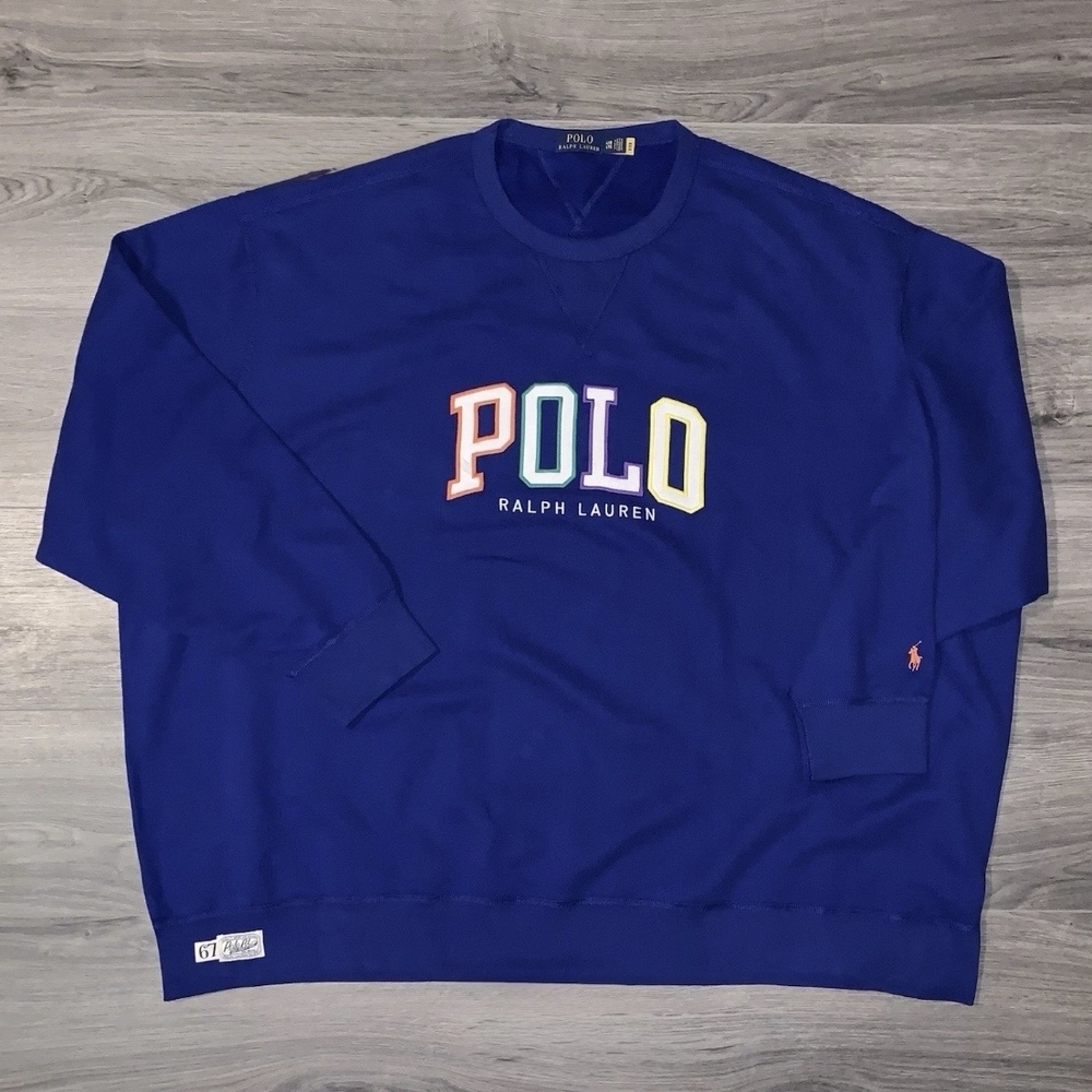 Polo by Ralph Lauren Men's Royal Blue Crewneck Sweater